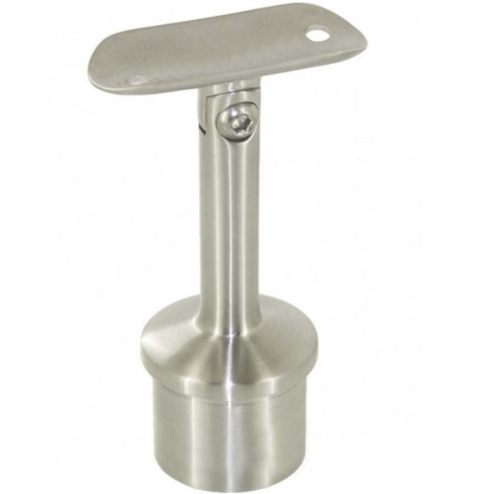 Railingsteun 42,4 x 2,6 mm voor ligger 42,4 mm RVS-316 mat geslepen model 0343 main product photo