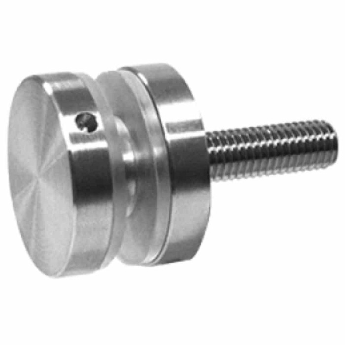 Glasadapter vlak met afstandsschijf Ø 30 mm RVS-304 mat geslepen main product photo