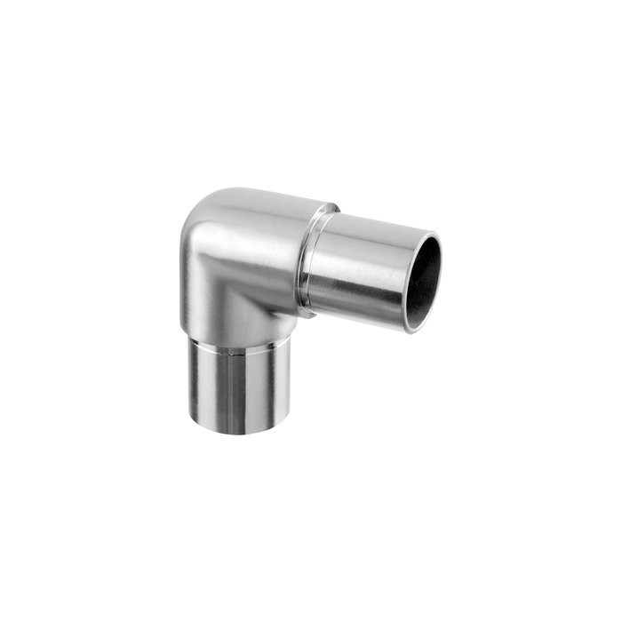 Hoekverbinder voor buis 48,3 x 2,0 mm vast RVS-304 mat geslepen model 0303 main product photo