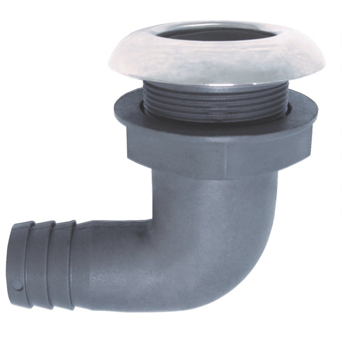 Huiddoorvoer met slangaansluiting, 90°, 1 inch, plastic RVS-316 / kunststof main product photo