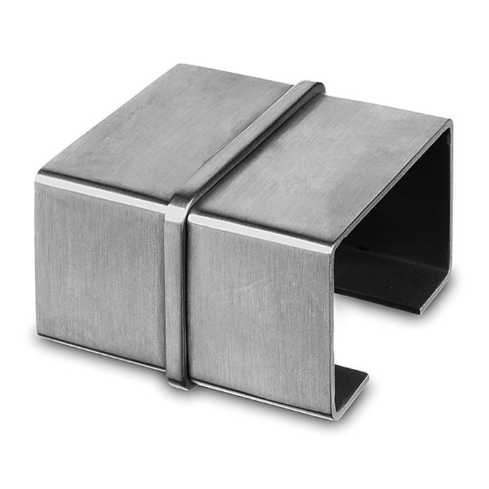 Buisverbinder rechthoekig voor koker 60 x 40 mm vast RVS-304 mat geslepen model 6794 main product photo