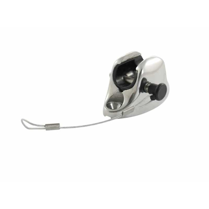 Buisklem met een veiligheidskabel, vlak RVS-316 (A4) main product photo