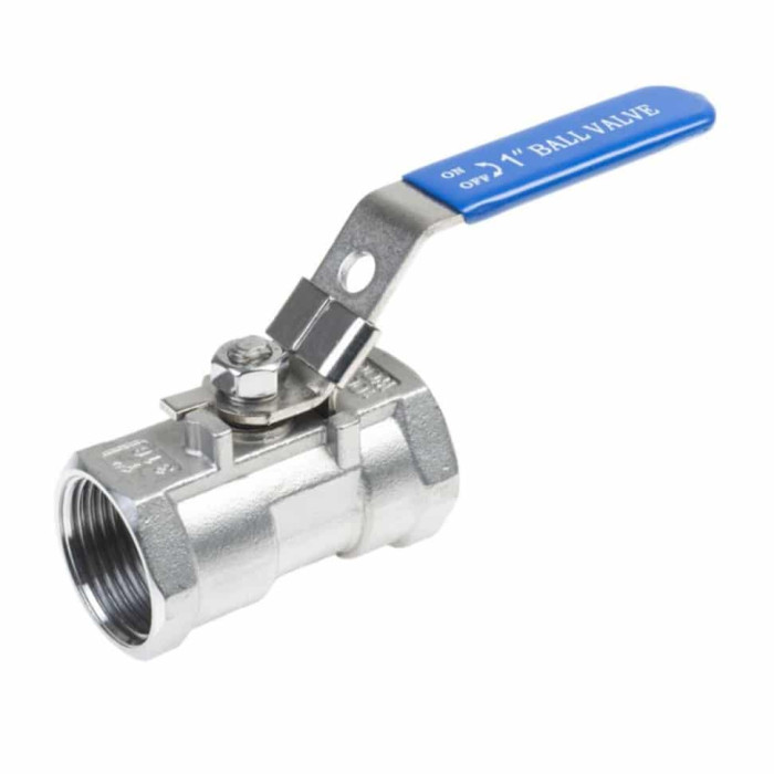 Kogelkraan 1-delig gereduceerde doorlaat bi-bi draad, 1/4 inch RVS-316 (A4) main product photo
