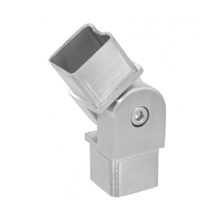 Buisverbinder voor koker 40 x 40 x 2,0 mm verstelbaar RVS-316 mat geslepen model 0301 main product photo