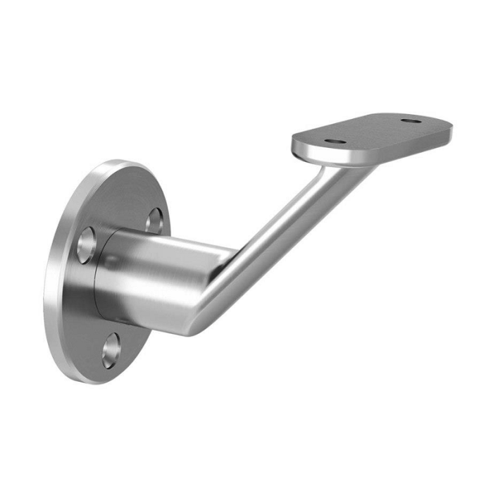 Leuninghouder verstelbaar voor wandbevestiging vlak RVS-304 model 0126 main product photo