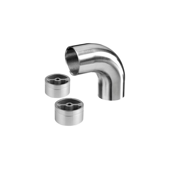 Hoekverbinder 90°, buis 42 mm, model 0305, RVS-304 main product photo
