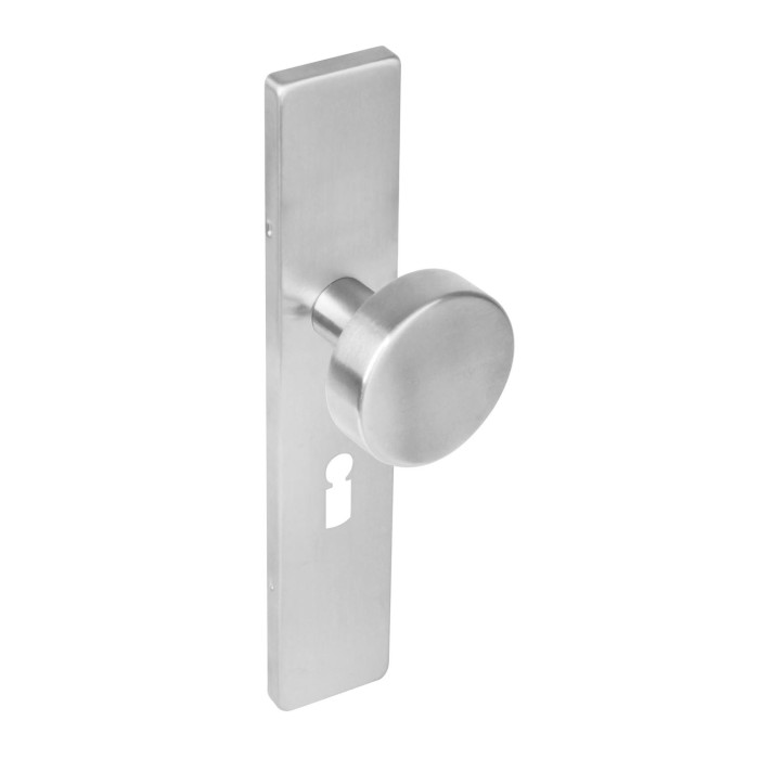 Intersteel Knop op rechthoekig schild sleutelgat 56 mm rvs geborsteld main product photo