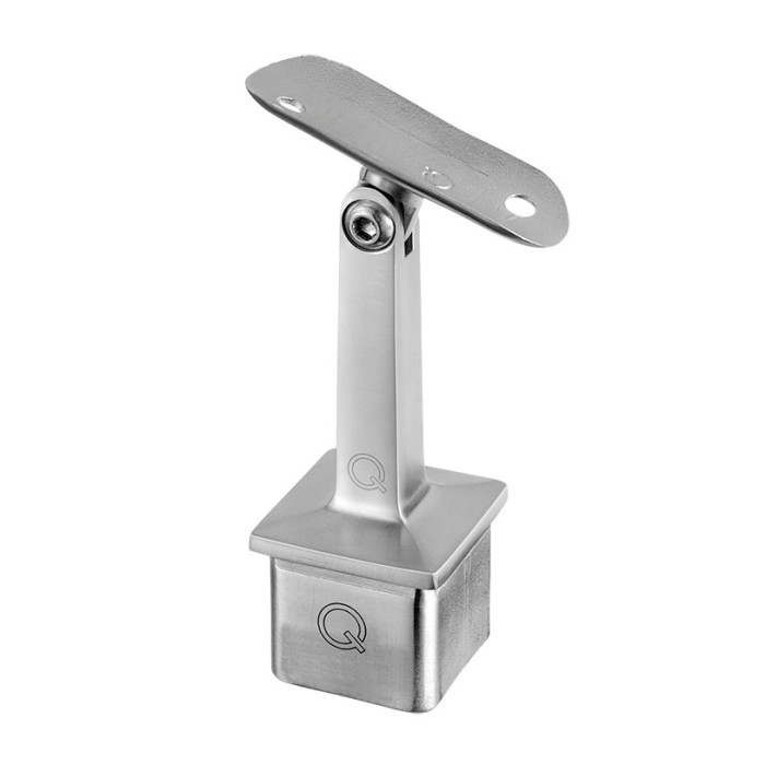 Buissteun variabel 40 x 40 x 2,0 mm voor ligger 42,4 mm RVS-316 mat geslepen model 4718 main product photo