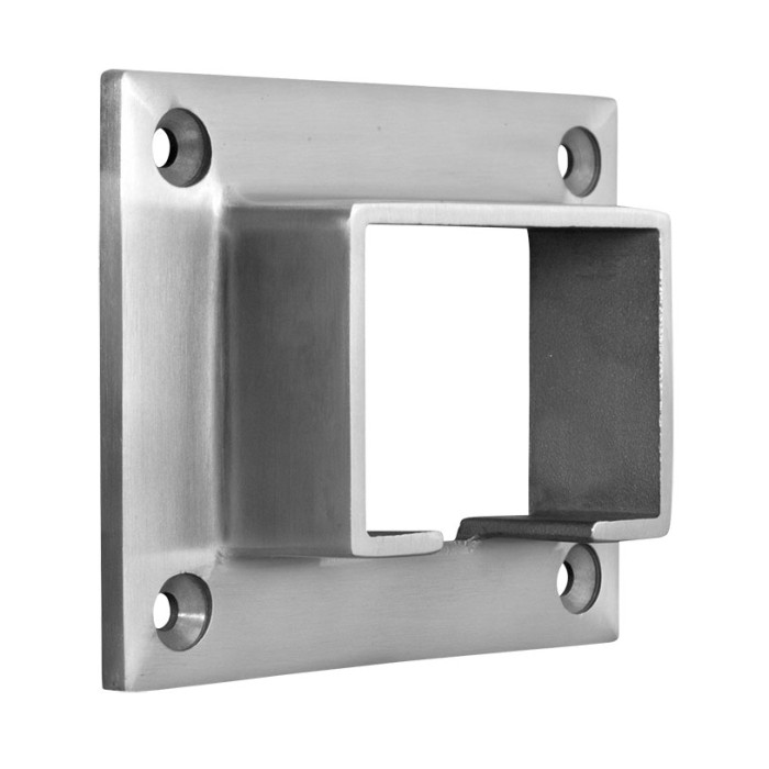 Muurflens voor U-profielbuis 60 x 40 mm vast RVS-316 mat geslepen model 6545 main product photo