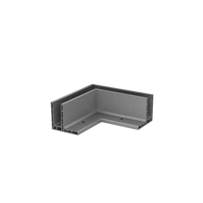 Hoekbevestiging Easy Glass Smart buitenhoek, topmontage, model 8221, aluminium (geanodiseerd) main product photo