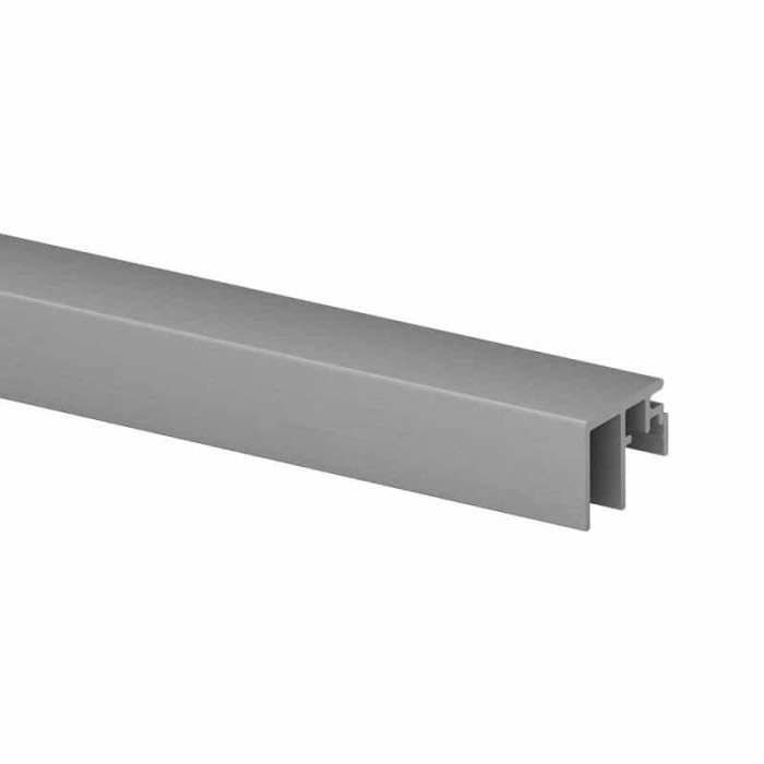 Aansluitprofiel Easy Glass Smart, topmontage, lengte 5000 mm, model 6972, aluminium (onbewerkt) main product photo