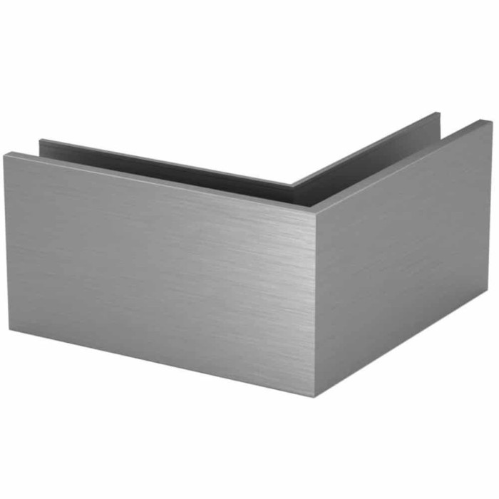 Buitenhoek Easy Glass Slim F topmontage buitenhoek model 8021 aluminium (geanodiseerd) main product photo
