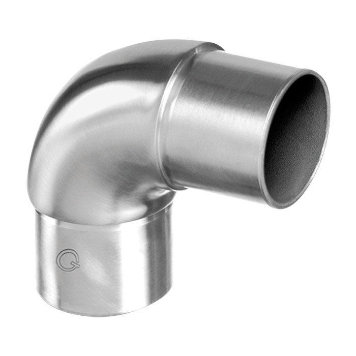 Hoekverbinder voor buis 42,4 x 2,6 mm vast RVS-316 mat geslepen model 0305 main product photo