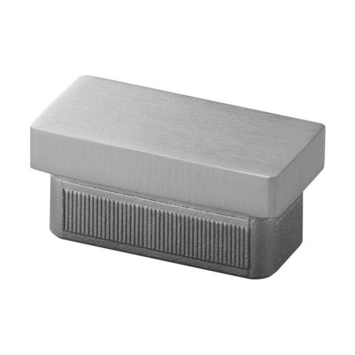 Vlakke eindkap Square Line, Easy Hit, 60 x 30 x 2,6 mm, model 5728, RVS-316 main product photo