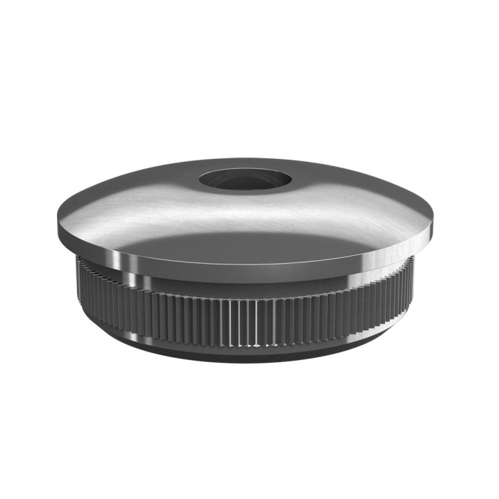 Eindkap afgerond met gat 33,7 x 2,0 mm RVS-304 mat geslepen model 5737 main product photo