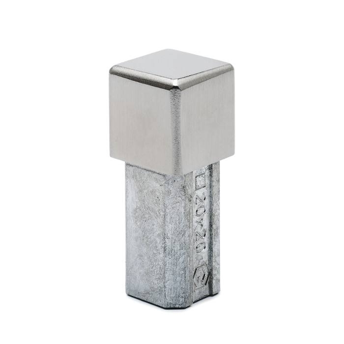 Eindkap voor vierkant buis Myntje voor koker 20 x 20 mm RVS-304 mat geslepen main product photo