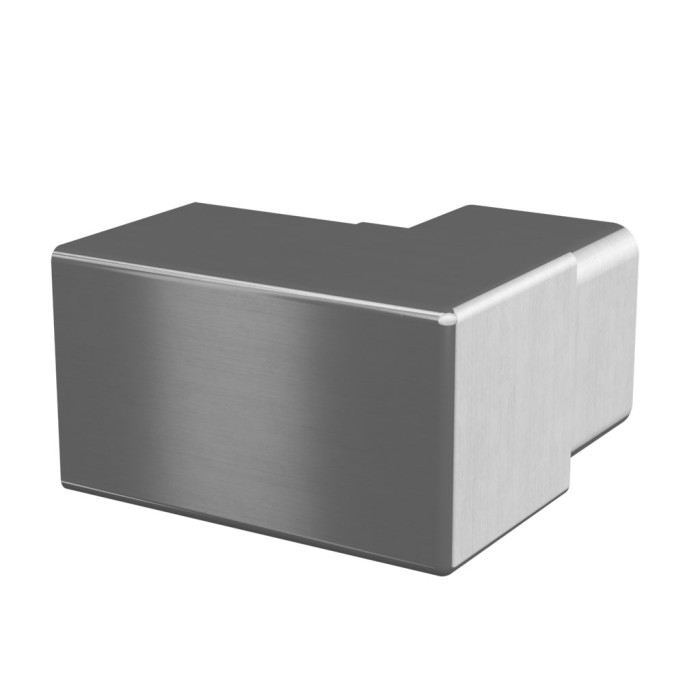 Muurflens 90 graden voor buis 40 x 40 x 2,0 mm vast RVS-316 mat geslepen model 6518 main product photo