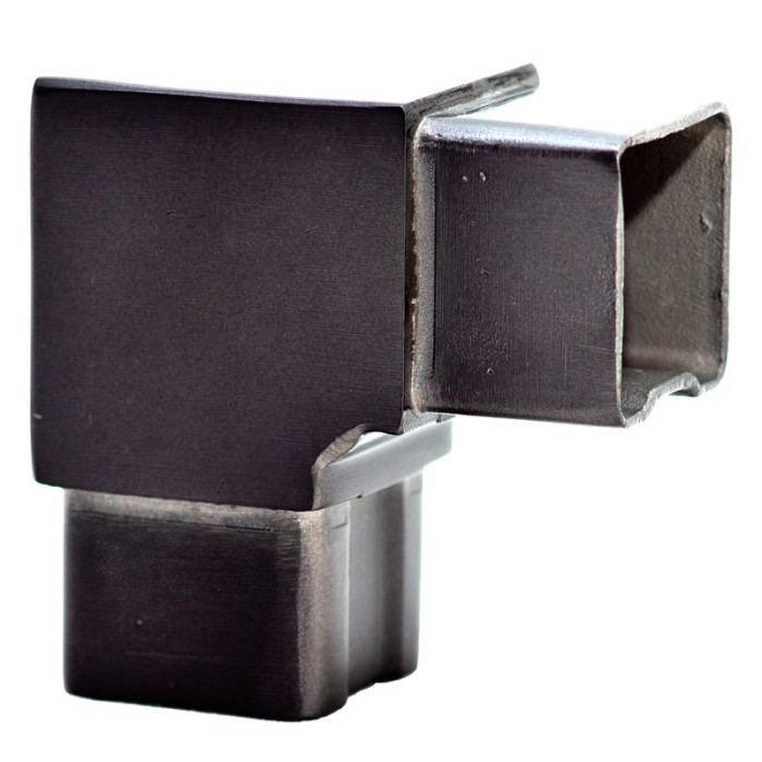 Hoekverbinder voor buis 40 x 40 x 2,0 mm vast RVS-316 antracietgrijs model 4203 main product photo