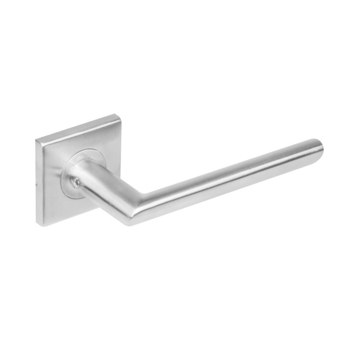 Intersteel Deurkruk ovaal Hoek 90° op vierkant rozet rvs geborsteld main product photo
