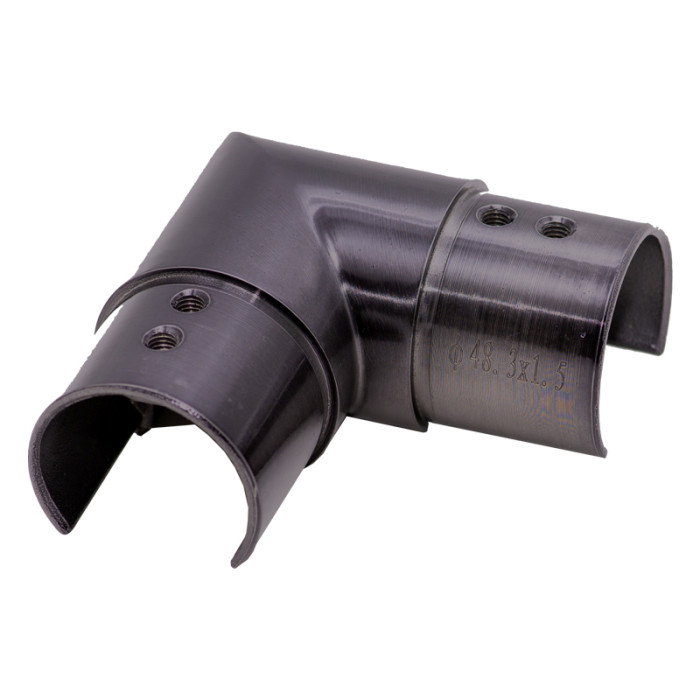 Hoekverbinder voor buis 48,3 x 1,5 mm vast RVS-316 antracietgrijs model 1202 main product photo
