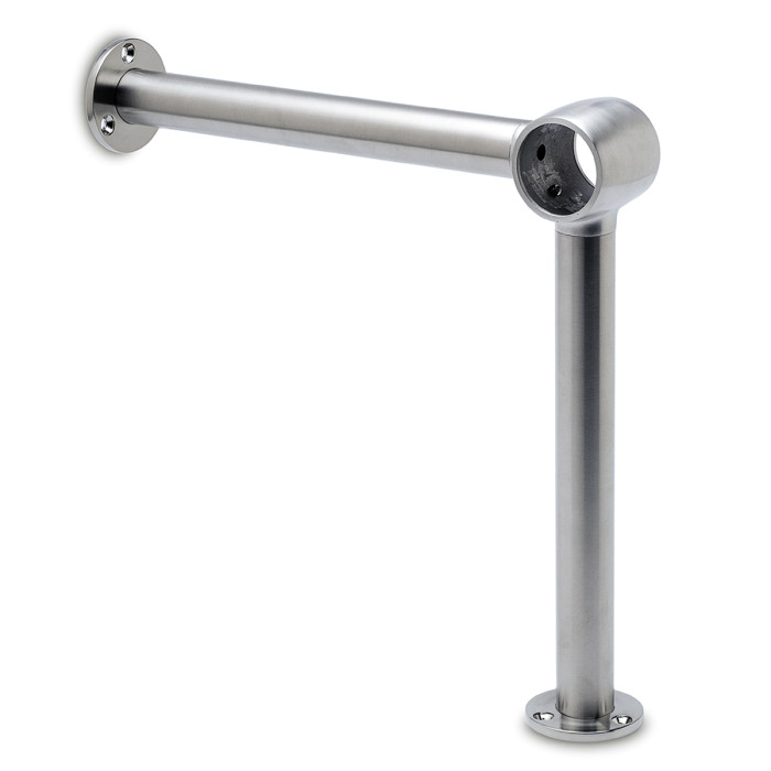 Voetsteun Eudora voor buis Ø 38,1 mm zamak RVS look main product photo