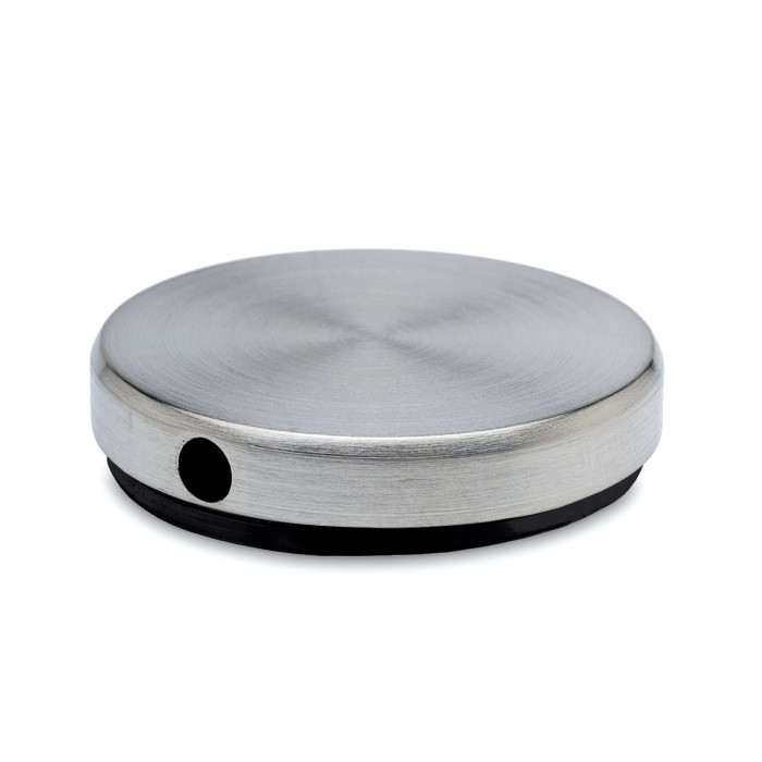 Sier afsluitkap Xenia voor buis Ø 38,1 mm zamak RVS look main product photo