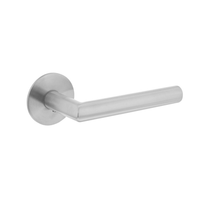 Intersteel Deurkruk Hoek 90° op rond magneet rozet rvs geborsteld main product photo