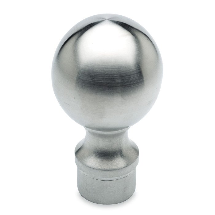 Eindbol Loranna voor buis Ø 25,4 mm zamak RVS look main product photo
