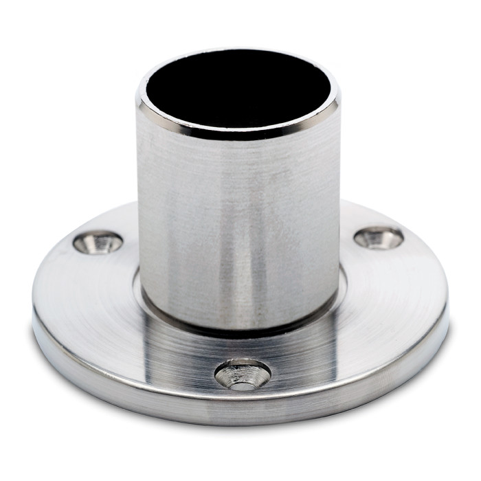 Muur en vloer flens Walda voor buis Ø 38,1 mm zamak RVS look main product photo