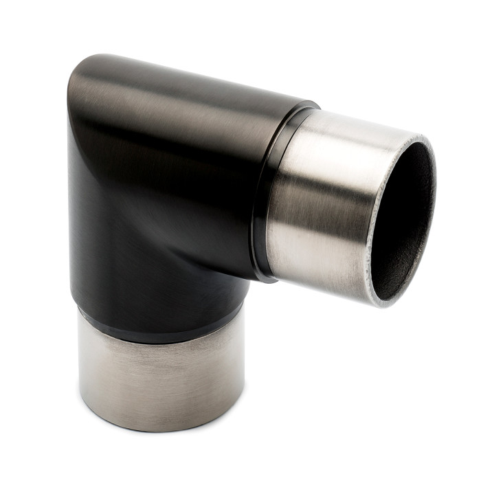 Kniefitting 90° Mia voor buis Ø 25,4 mm RVS-304 zwart main product photo