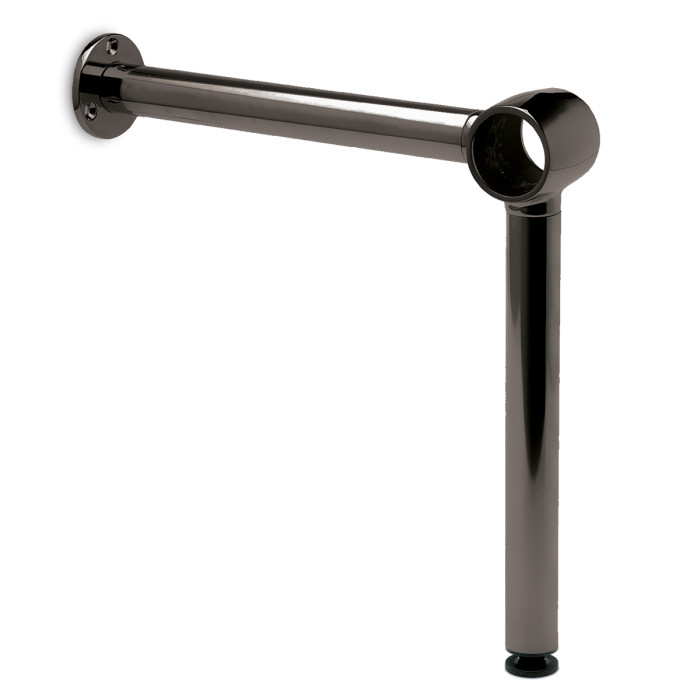 Voetsteun, verstelbaar Birgit voor buis Ø 25,4 mm zamak zwart main product photo