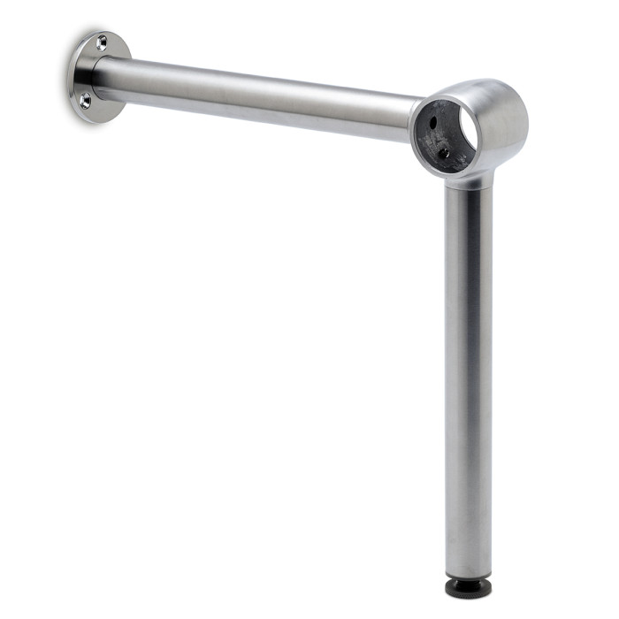 Voetsteun, verstelbaar Birgit voor buis Ø 25,4 mm zamak RVS look main product photo