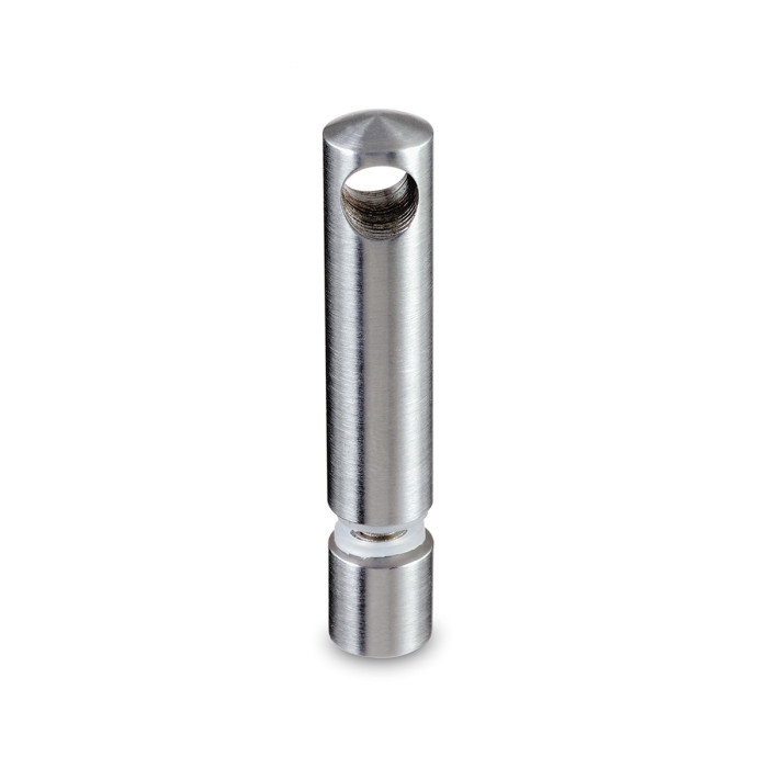 Middensteun voor montage op glas Jelske voor staf 6 mm zamak RVS look main product photo