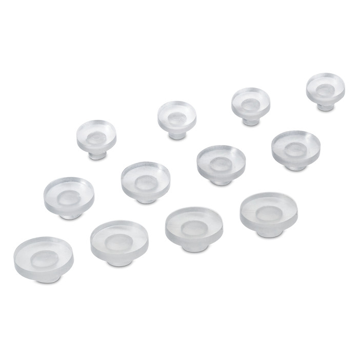 Glasnoppen Leisl 12 mm 100 stuks kunststof transparant main product photo