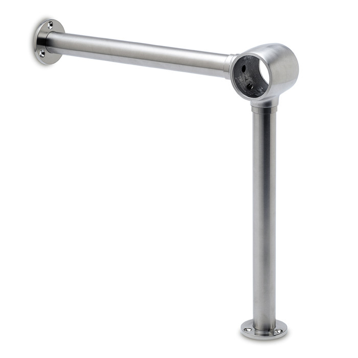 Voetsteun Wlanda voor buis Ø 25,4 mm zamak RVS look main product photo