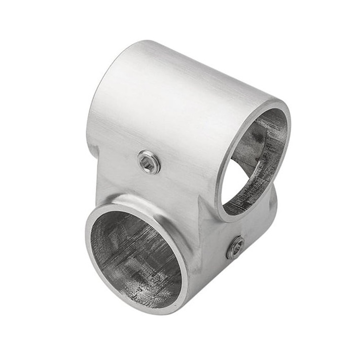 Kruis connector offset voor buis 42,4 mm RVS-316 mat geslepen main product photo