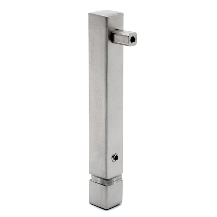 Mini-Rail steun Adwine eindsteun voor koker 8 x 8 mm zamak RVS look main product photo
