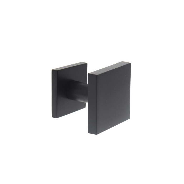 Intersteel Voordeurknop vast verkropt vierkant mat zwart RVS-304 main product photo