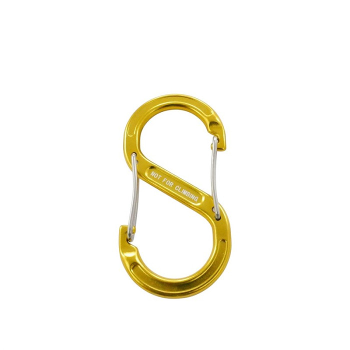 Dubbele snapsluiting 80 mm aluminium geel main product photo