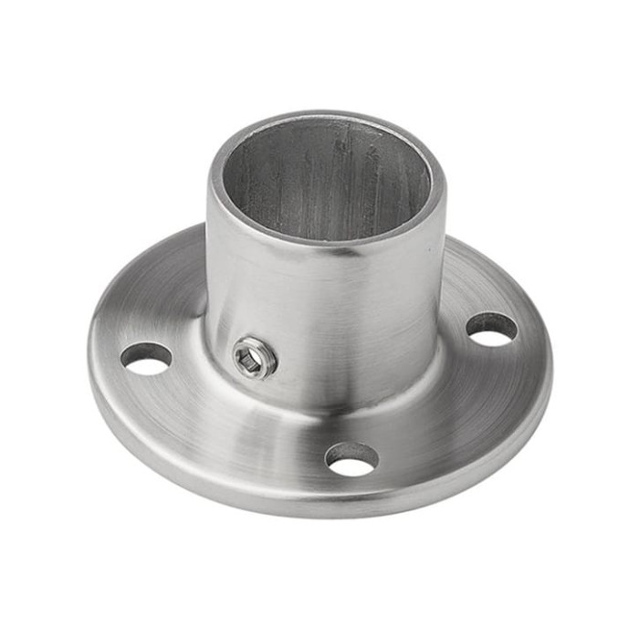 Voetplaat voor buis 28 mm RVS-316 mat geslepen main product photo