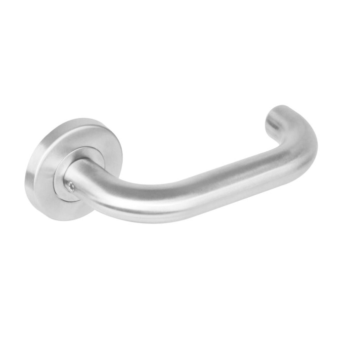 Intersteel Deurkruk Rond op rozet met 7 mm nok rvs geborsteld main product photo