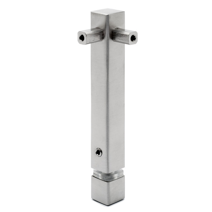 Mini-Rail steun Adwine hoeksteun voor koker 8 x 8 mm zamak RVS look main product photo