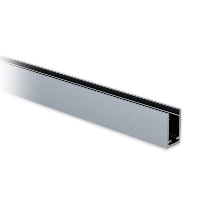 Aluminium U-profiel 40 x 25 x 40 mm RVS-Look main product photo