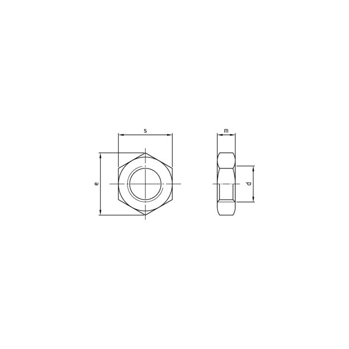Zeskantmoer laag BM2,3 mm DIN 439 RVS A4 SW4,5 (1000 stuks) main product photo