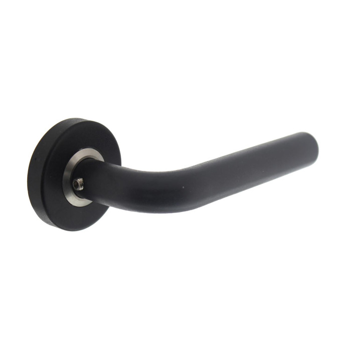 Intersteel Deurkruk Luzern op rozet mat zwart RVS-304 main product photo