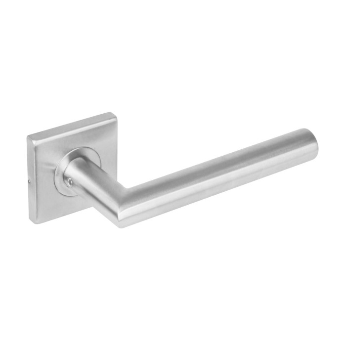 Intersteel Deurkruk Hoek 90° op vierkant rozet rvs geborsteld main product photo