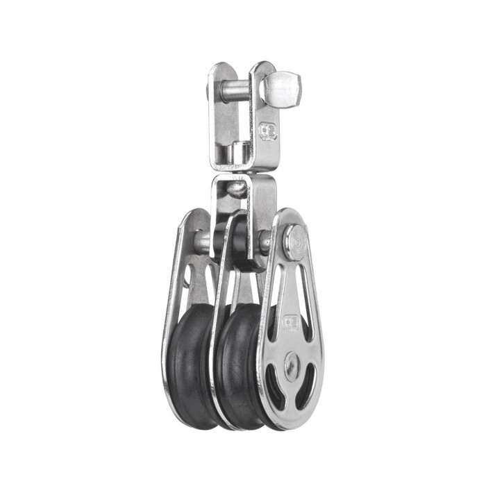 Sprenger katrol met glijlager twee wielen vork en wartel RVS-304 / Kunststof main product photo