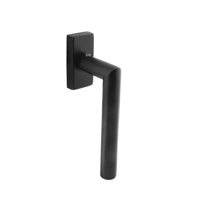 Intersteel Raamkruk Jura op rechthoekige rozet zwart RVS-304 main product photo