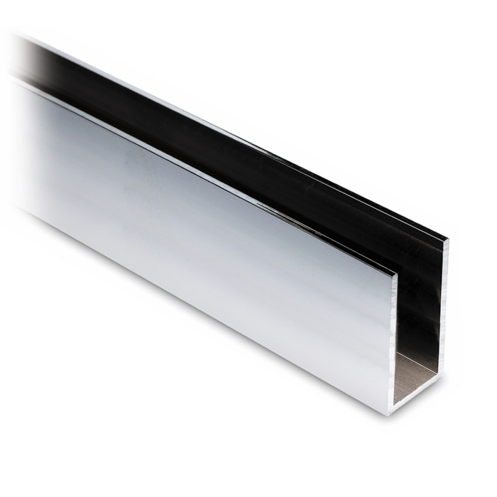 Aluminium U-profiel 40 x 20 x 40 mm glanzend gepolijst main product photo