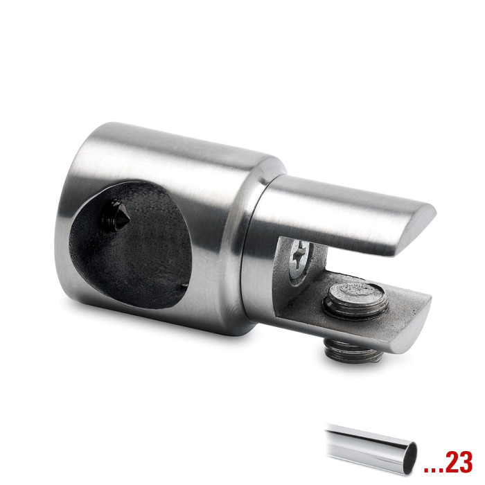 Glashouder gesloten voor buis Ø 19,0 mm Maty zamak chroom look main product photo